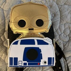 Loungefly Funko Pop Star Wars Disney C3PO & R2D2 2021 Summer-con GITD Backpack